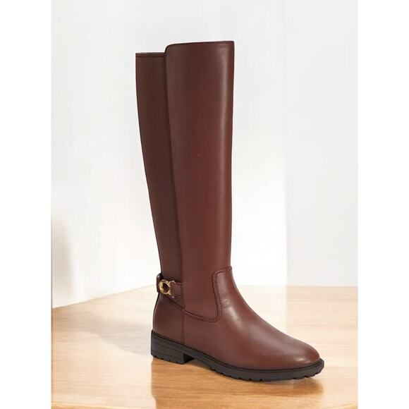 NWT Coach CO490 Faith Leather Boot Size 9B - Picture 1 of 10